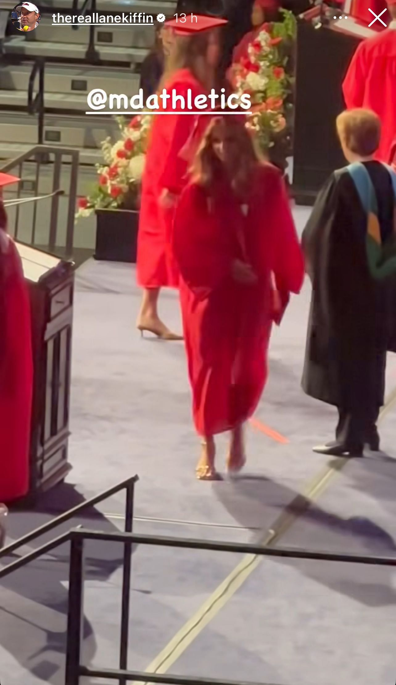 Lane Kiffin's story of Presley Kiffin receiving her high school diploma. - Source: Instagram/@thereallanekiffin